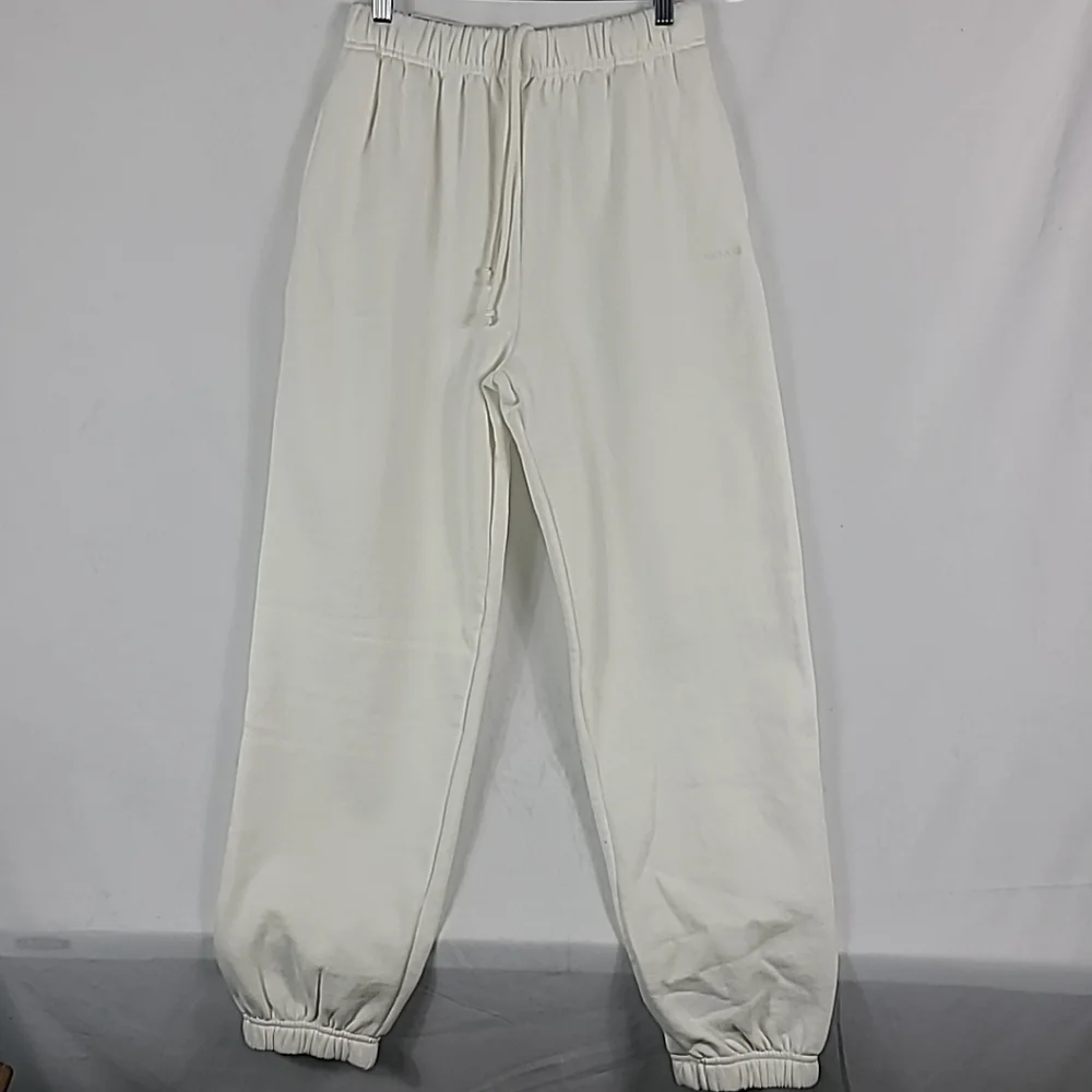 NEW Garage Women's UltraFleece Boyfriend Jogger Snow White Sweatpants Sz S $60 - Picture 1 of 7